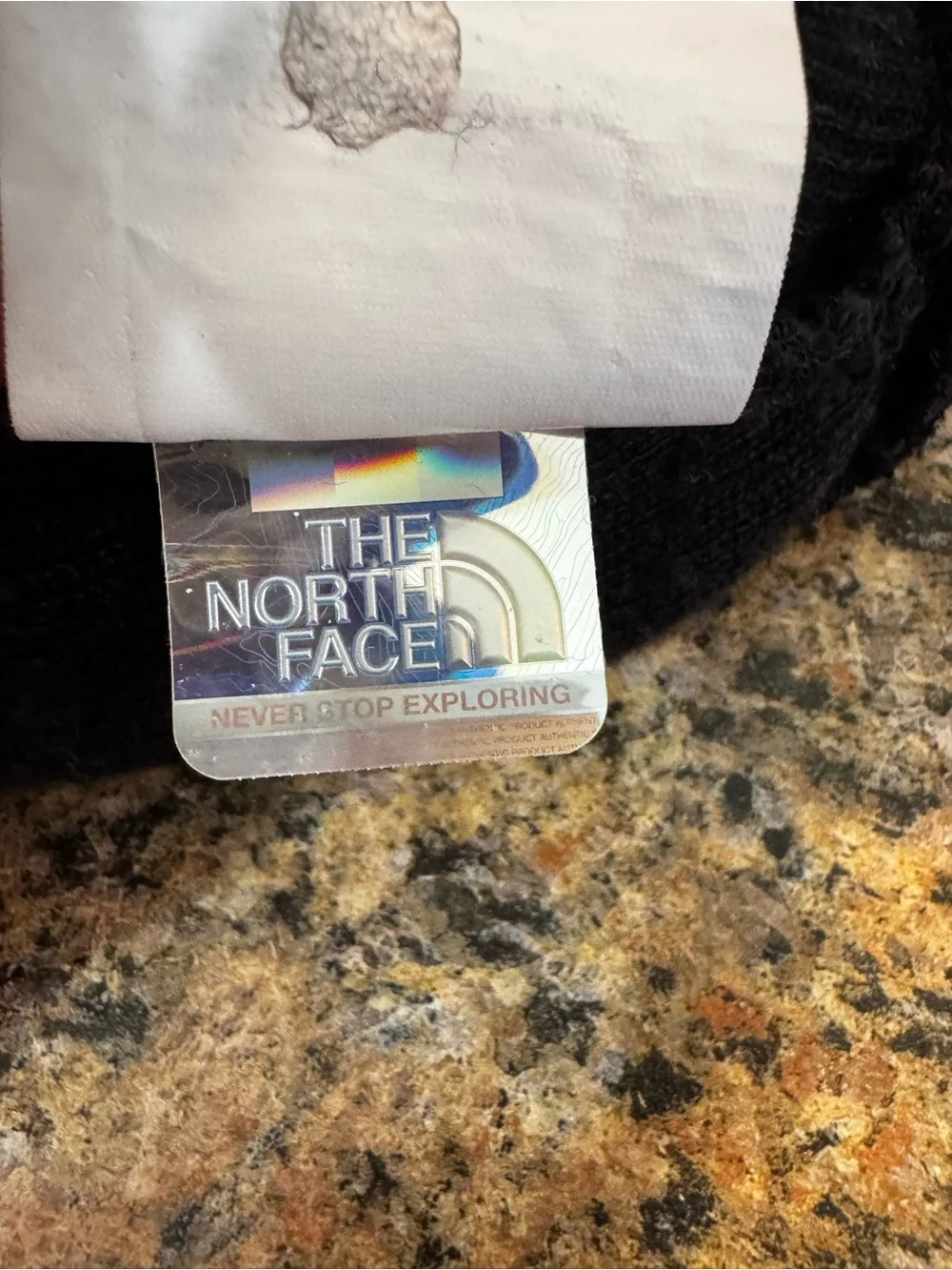 The North Face Black Red Core Classic Knit Beanie Cuffed Hat Cap Adult One Size